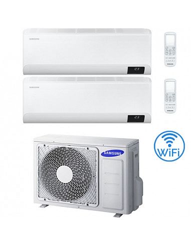 Climatizzatore Condizionatore Samsung CEBU R32 Wifi Dual Split Inverter 12000 + 12000 BTU con U.E. AJ050TXJ2KG/EU NOVITÁ Clas...