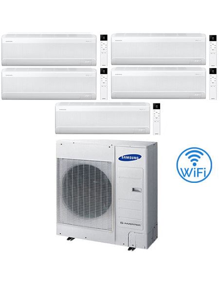 Climatizzatore Condizionatore Samsung WINDFREE AVANT S2 R32 Wifi Penta Split Inverter 7000 + 7000 + 7000 + 9000 + 12000 BTU c...
