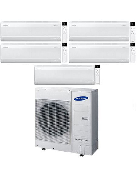 Climatizzatore Condizionatore Samsung WINDFREE ELITE S2 R32 Wifi Penta Split Inverter 7000 + 7000 + 7000 + 7000 + 12000 BTU c...