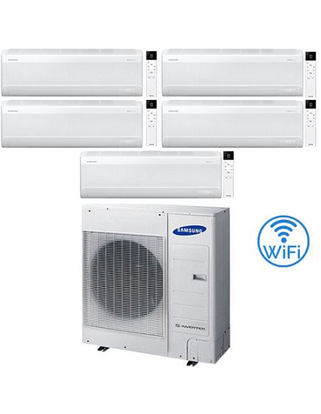 Climatizzatore Condizionatore Samsung WINDFREE ELITE S2 R32 Wifi Penta Split Inverter 7000 + 7000 + 7000 + 7000 + 12000 BTU c...