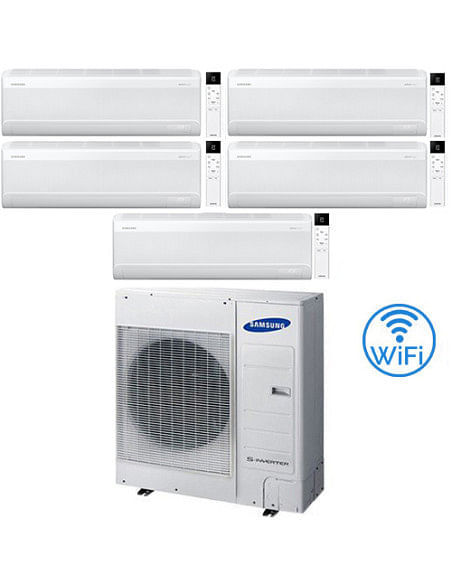 Climatizzatore Condizionatore Samsung WINDFREE ELITE S2 R32 Wifi Penta Split Inverter 7000 + 9000 + 12000 + 12000 + 12000 BTU...