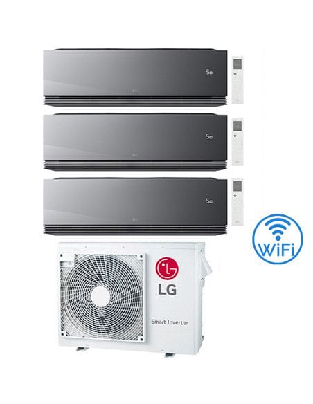 Climatizzatore Condizionatore LG Artcool Mirror AI Air R32 Wifi Trial Split inverter 9000 + 9000 + 9000 BTU con U.E. MU3R19 C...