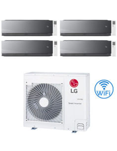 Climatizzatore Condizionatore LG Artcool Mirror AI Air R32 Wifi Quadri Split inverter 9000 + 9000 + 12000 + 12000 BTU con U.E...