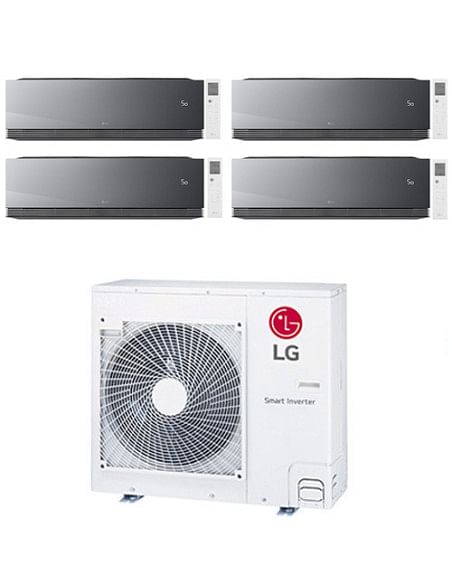 Climatizzatore Condizionatore LG Artcool Mirror AI Air R32 Wifi Quadri Split inverter 9000 + 9000 + 12000 + 12000 BTU con U.E...