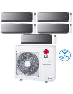 Climatizzatore Condizionatore LG Artcool Mirror AI Air R32 Wifi Penta Split inverter 9000 + 9000 + 9000 + 9000 + 9000 BTU con...