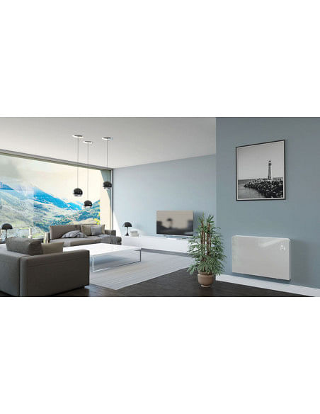 Ventilconvettore a pavimento da arredo Ideal Clima Fan Coil Slim - Sottile Glass 400 Dc Inverter Bianco TSG04D Frig. Max 1.65...