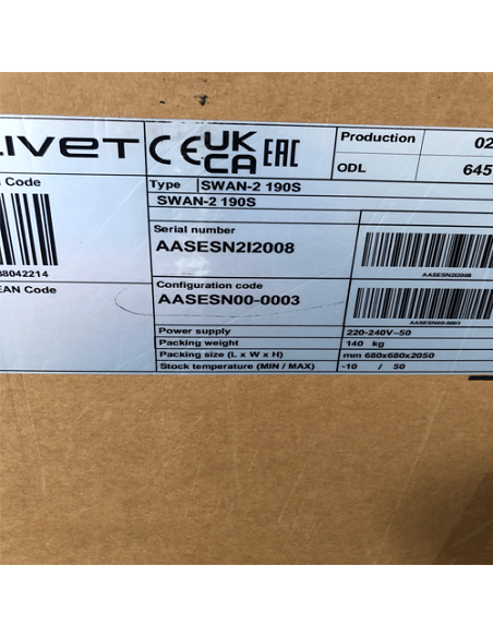 Scaldacqua in pompa di calore per produzione acqua calda sanitaria Clivet serie Aqua Plus SWAN-2 190S da 180/200L con serpent...