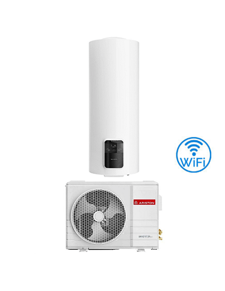 Scaldacqua a pompa di calore murale Ariston Nuos Split Wi-Fi ER WH 3069762 da 200 litri Gas R-134A per produzione ACS Classe ...
