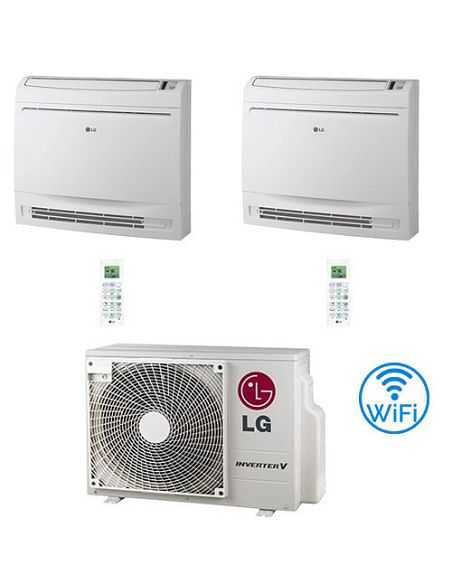 Climatizzatore Condizionatore LG Console WIFI R32 Dual Split Standard Inverter 12000 + 12000 BTU con U.E. MU2R17 NOVITÁ Class...