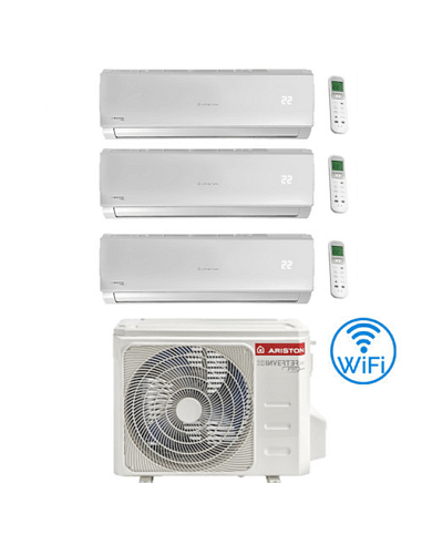Climatizzatore Condizionatore Ariston Alys Wi-Fi Incluso Trial Split 9000 + 9000 + 12000 BTU con U.E. C 80XD0C-O R-32 INVERTE...