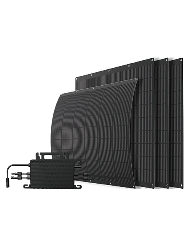 Kit Fotovoltaico flessibile Plug&Play Sunerg da 800W composto da microinverter e accessori per montaggio a ringhiera - Climaway