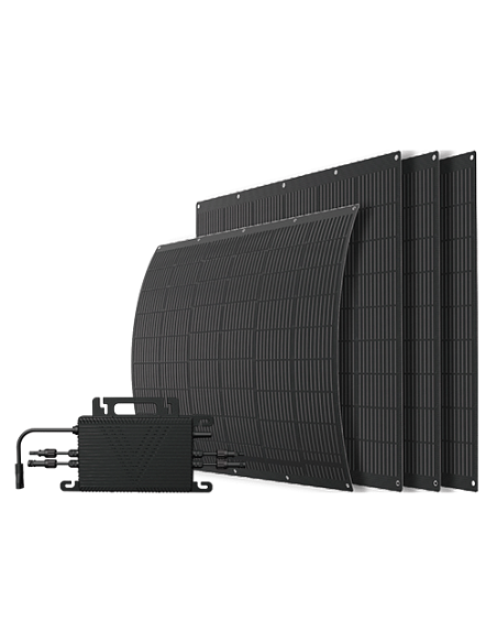 Kit Fotovoltaico flessibile Plug&Play Sunerg da 800W composto da microinverter e accessori per montaggio a ringhiera - Climaway