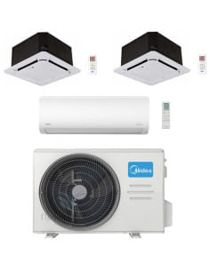 Climatizzatore Condizionatore Midea Cassetta 4 vie Compatta + Xtreme Pro Green R32 Trial Split Inverter 12000 + 12000 + 24000...