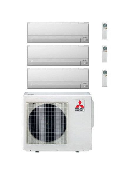 Climatizzatore Condizionatore Mitsubishi MSZ-BT Wifi R32 Trial Split Inverter 7000 + 7000 + 18000 BTU con U.E. MXZ-4F80VF NOV...