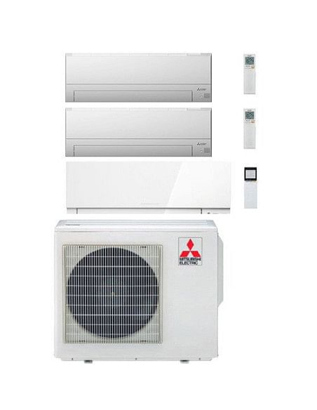 Climatizzatore Condizionatore Mitsubishi MSZ-BT più Kirigamine Zen Wifi Bianco Trial Split Inverter 7000 + 7000 + 18000 BTU c...