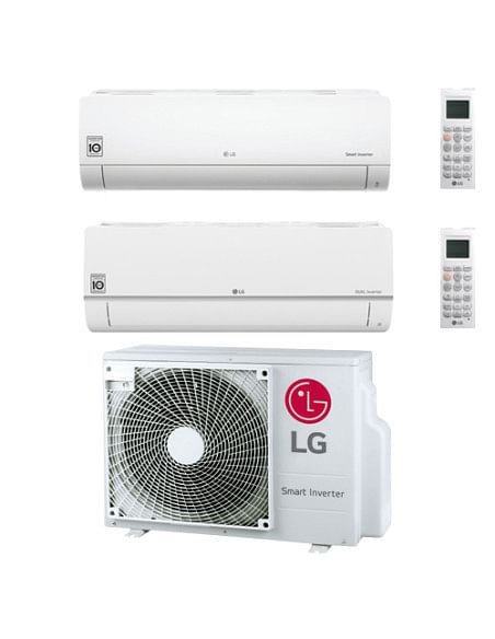 Climatizzatore Condizionatore LG Libero Plus WiFi + Libero R410 Dual Split Inverter 7000 + 7000 BTU con U.E. MU2M15 Classe A+...