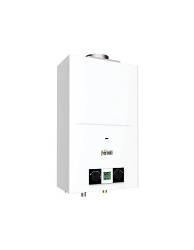 Scaldacqua Scaldabagno murale a gpl Ferroli Pegaso Eco 14 litri di tipo Low NOx a gpl camera aperta GCC1PLAA Classe A - Climaway