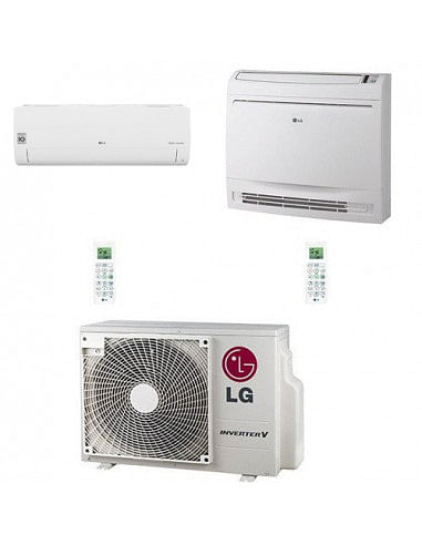 Climatizzatore Condizionatore LG Libero smart più Console R32 Dual Split Standard Inverter 12000 + 12000 BTU con U.E. MU3R21 ...