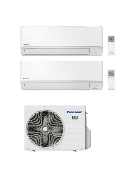 Climatizzatore Condizionatore Panasonic Serie TZ Wifi R32 Dual Split Inverter 9000 + 9000 BTU con U.E. CU-2Z35TBE Classe A+++...