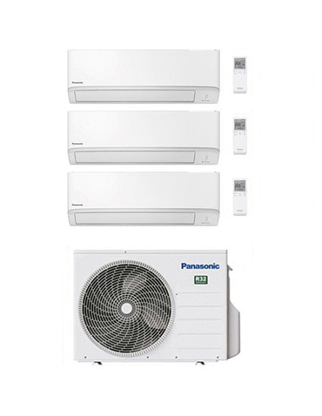 Climatizzatore Condizionatore Panasonic Serie TZ Wifi R32 Trial Split Inverter 9000 + 12000 + 12000 BTU con U.E. CU-3Z52TBE C...