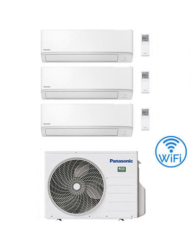 Climatizzatore Condizionatore Panasonic Serie TZ Wifi R32 Trial Split Inverter 9000 + 12000 + 12000 BTU con U.E. CU-3Z52TBE C...