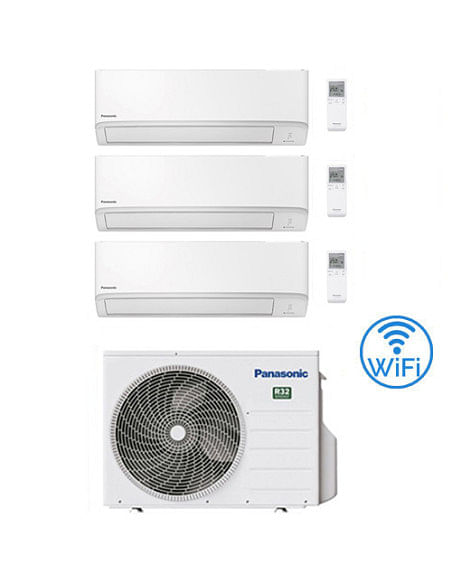Climatizzatore Condizionatore Panasonic Serie TZ Wifi R32 Trial Split Inverter 9000 + 12000 + 12000 BTU con U.E. CU-3Z52TBE C...