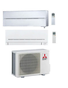 Climatizzatore Condizionatore Mitsubishi Kirigamine Style Bianco più MSZ-AP Wifi Dual Split R32 Inverter 12000 + 9000 BTU con... 2