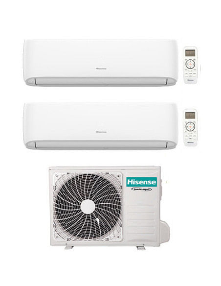 Climatizzatore Condizionatore Hisense Hi Comfort Wifi R32 Dual Split Inverter 9000 + 9000 BTU con U.E. 2AMW35U4RGC Classe A++...