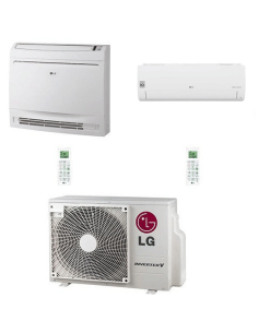 Climatizzatore Condizionatore LG Console più Libero Smart R32 Dual Split Standard Inverter 9000 + 12000 BTU con U.E. MU2R17 N...