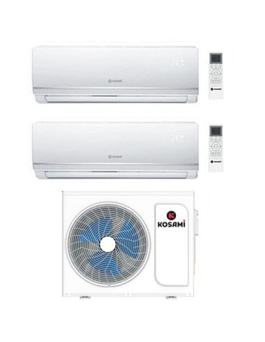 Climatizzatore Condizionatore Kosami Venus Wifi Opzionale* R32 Dual Split Inverter 9000 + 9000 BTU con U.E. 18-2 Classe A++/A...