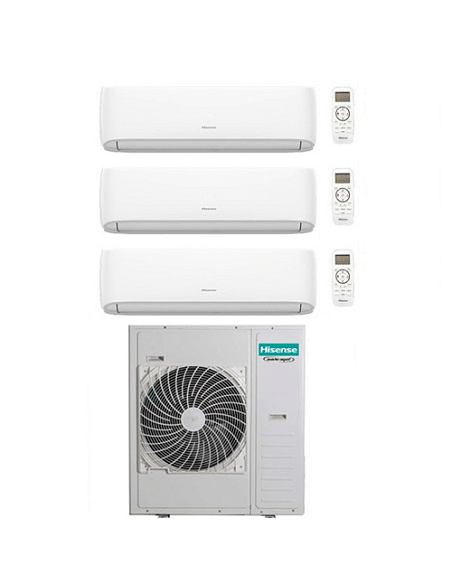 Climatizzatore Condizionatore Hisense Hi Comfort Wifi R32 Trial Split Inverter 7000 + 7000 + 18000 BTU con U.E. 5AMW105U4RQC ...