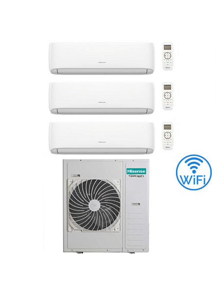 Climatizzatore Condizionatore Hisense Hi Comfort Wifi R32 Trial Split Inverter 7000 + 7000 + 18000 BTU con U.E. 5AMW105U4RQC ...