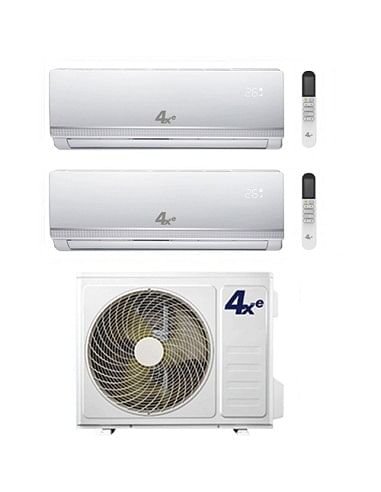 Climatizzatore Condizionatore 4xe Winter Wifi Opzionale* R32 Dual Split Inverter 9000 + 9000 BTU con U.E. 14-2 Classe A++/A+ ...