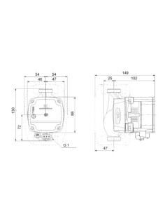 Circolatore elettronico a basso consumo energetico GRUNDFOS ALPHA 1 L 25-60 180 1" 1/2 Velocità Variabile per Impianti di Ris... 2