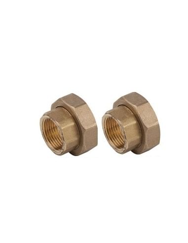 Coppia bocchettoni in ottone F/F - 1'' 1/2 x 1/2'' 99045579 - Climaway