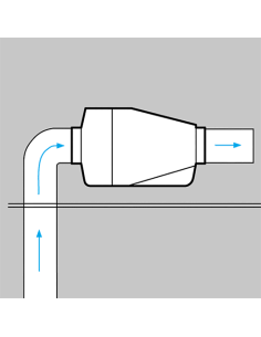 Aspiratore centrifugo in-line Vortice AXIAL K portata d'aria 135mc/h - 10904 - Climaway 2