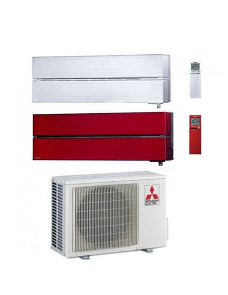 Climatizzatore Condizionatore Mitsubishi Kirigamine Style Wifi R32 Rosso + Bianco Perla Dual Split Inverter 12000 + 12000 BTU...