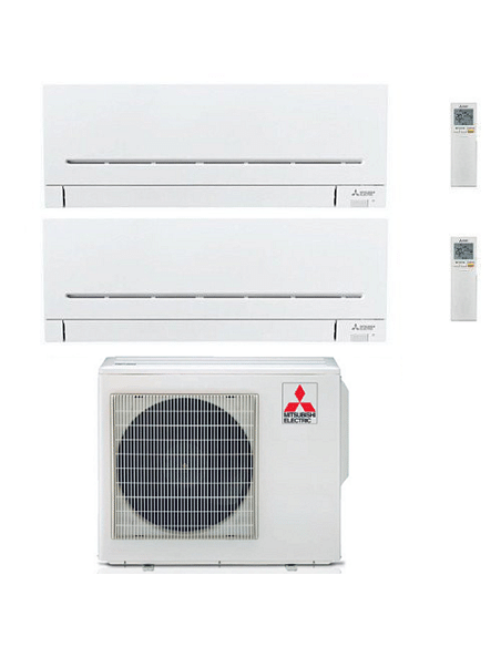 Climatizzatore Condizionatore Mitsubishi MSZ-AP Wifi R32 Dual Split Inverter 7000 + 12000 BTU con U.E. MXZ-3F54VF Classe A+++...