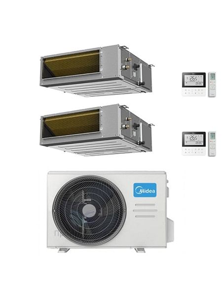 Climatizzatore Condizionatore Midea Canalizzato A7 Dual Split Inverter 12000 + 18000 BTU con U.E. M4O-36FN8-Q Classe A++/A+ -...