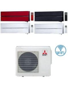 Climatizzatore Condizionatore Mitsubishi Kirigamine Style Wifi R32 Rosso + Nero + Bianco Perla Quadri Split Inverter 9000 + 9...