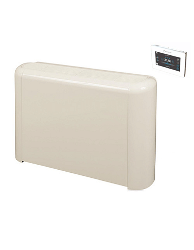 Ventilconvettore Daikin a pavimento con mobile Fan Coil FWV10DTN con pannello di controllo Touch Bianco FWTOUCHW e scheda di ...