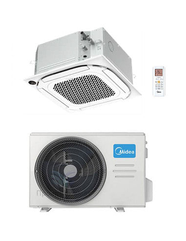 Climatizzatore Condizionatore Midea Cassetta 4 vie Breezeless+ Compatta R32 9000 BTU MCA4U-09HRFNX(GA) INVERTER Classe A++/A+...