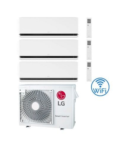 Climatizzatore Condizionatore LG Dualcool Deluxe + Dualcool Premium R32 Wifi Trial Split Dual Inverter 9000 + 9000 + 12000 BT...