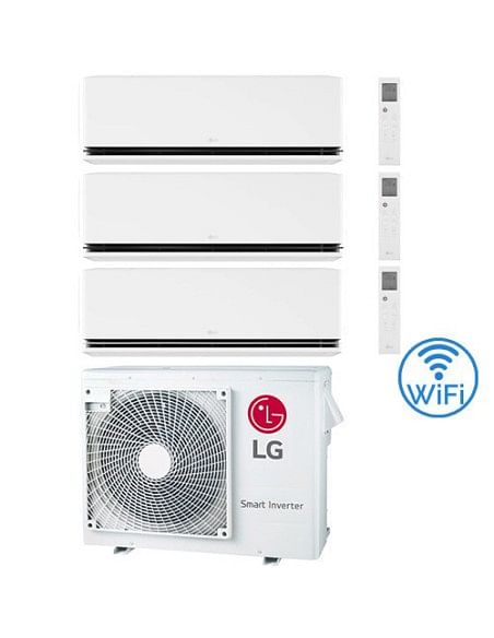 Climatizzatore Condizionatore LG Dualcool Deluxe + Dualcool Premium R32 Wifi Trial Split Dual Inverter 9000 + 9000 + 12000 BT...