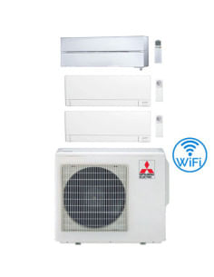 Climatizzatore Condizionatore Mitsubishi MSZ-AY + Kirigamine Style Wifi R32 Trial Split Inverter 9000 + 12000 + 12000 BTU con...