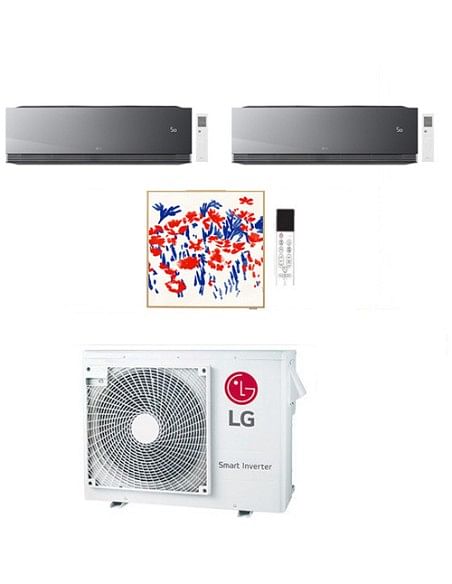 Climatizzatore Condizionatore LG Artcool Mirror AI Air + Artcool Gallery PHOTO R32 Wifi Trial Split inverter 9000 + 9000 + 12...