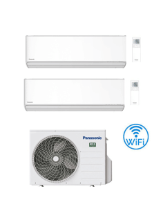 Climatizzatore Condizionatore Panasonic Serie Etherea Bianco Opaco Wifi R32 Dual Split Inverter 7000 + 9000 BTU con U.E. CU-2...