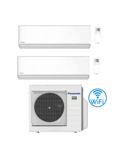 Climatizzatore Condizionatore Panasonic Serie Etherea Bianco Opaco Wifi R32 Dual Split Inverter 12000 + 12000 BTU con U.E. CU...