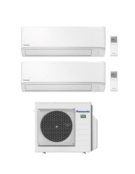 Climatizzatore Condizionatore Panasonic Serie TZ Wifi R32 Dual Split Inverter 7000 + 9000 BTU con U.E. CU-3Z52TBE Classe A+++...