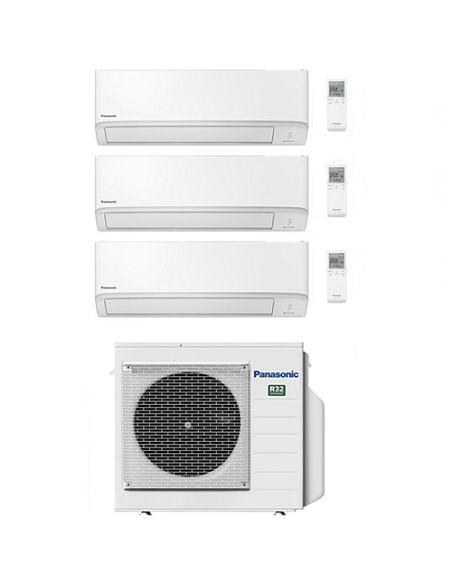 Climatizzatore Condizionatore Panasonic Serie TZ Wifi R32 Trial Split Inverter 9000 + 9000 + 12000 BTU con U.E. CU-3Z68TBE Cl...